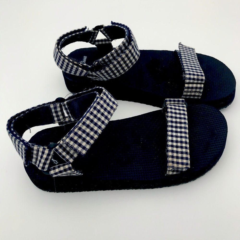 Sporty strap sandals in gingham / J. Crew